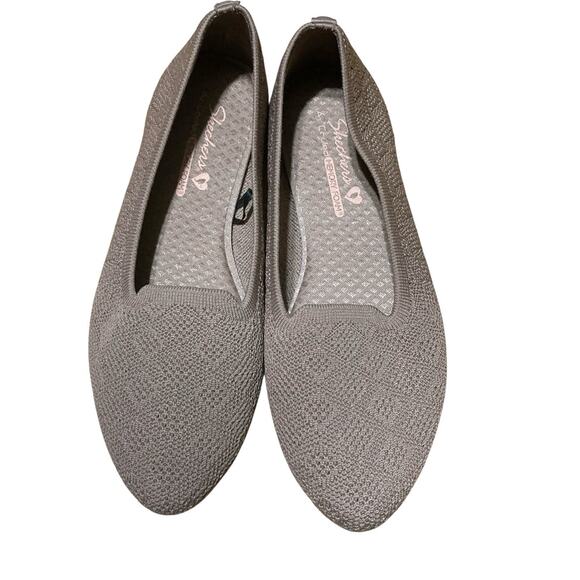Skechers Ballet Flats Womens Size 7 Cleo Mocha Slip On Stretch Fit - Picture 1 of 8